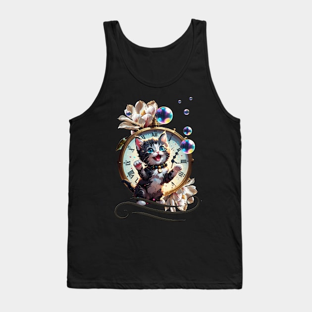 Happy New Year wish you the cute kitten. Tank Top by Nicky2342